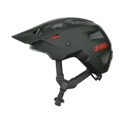 Imagen de ABUS MTB casco MoDrop de bicicleta robusto con buena ventilación para ciclistas montaña ajuste personalizado hombres y mujeres verde mate, L