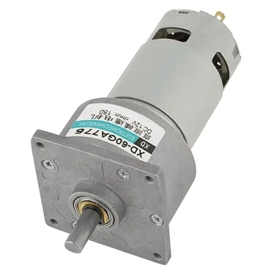 Imagen de DC 12 V / 24 35 W Mini motor de engranaje metal velocidad ajustable gran par CW/CCW (12 150 rpm)