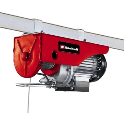 Imagen de Einhell Polipasto eléctrico TC EH 250, 450 W, parada de emergencia e interruptor termostático, Cable alambre sin torsión 12 m, rodillo guía con gancho carga y cierre seguridad, Rojo