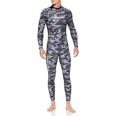 Imagen de Cressi Summer Man Monopiece Wetsuit 2.5mm Traje de Buceo sin Capucha en Neopreno Biforrado 2.5 mm Hombre, Unisex Adult, Gris/Verde, 4XL