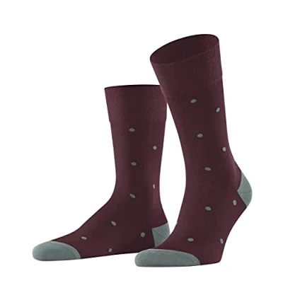 Imagen de FALKE Dot M SO algodón estampado 1 par, Calcetines Hombre, Rojo (Barolo 8597), 39 42