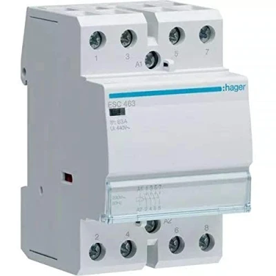 Imagen de Hager ESC463 Contactor, 63A, 4NA, 230V