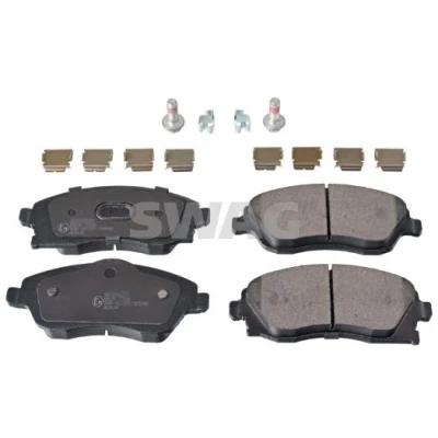 Imagen de SWAG 40 91 6748 Juego de pastillas freno Eje delantero con avisador acústico desgaste material fijación OPEL: Corsa C Hatchback, Meriva A