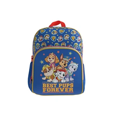 Imagen de Paw Patrol Mochila Infantil, con Cremallera Jumbo en Bolsillo Frontal, Asas Regulables, Colores Azul y Amarillo, Producto Oficial (CyP Brands)