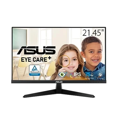 Imagen de ASUS Monitor VY229HE Eye Care 22&quot; (FHD, IPS, 75 Hz, 1ms, Adaptive Sync, tecnología Plus, recordatorio de descanso, filtro luz azul, sin parpadeos, tratamiento antibacterias)