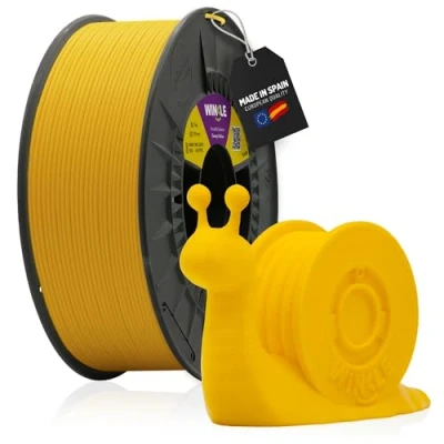 Imagen de WINKLE Filamento PLA HD Amarillo Canario Impresora 3D 1,75mm 300g Compatible con Todas las Impresoras Precisión Dimensional Bobina
