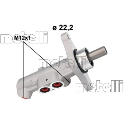 Imagen de METELLI 05 1177 Cilindro Maestro de Freno 22,20 Aluminio