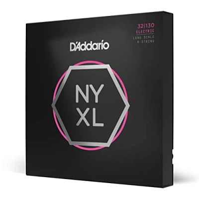 Imagen de D&#039;Addario NYXL32130 32 130 Regular Light 6 String Long Scale Nickel Wound Bass Guitar Strings