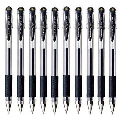 Imagen de Uni Ball Signo DX UM151 Bolígrafo de tinta gel, 0,28 mm, 10 unidades (Negro)
