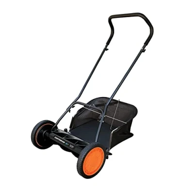 Imagen de Earthwise 1716 18EWGC Cortacésped Manual (7 Cuchillas, 18&quot;, con Cesta), Color Negro