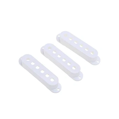 Imagen de Musiclily Pro Plástico 50/50/52mm Cubiertas Pastillas de Bobina Simple para Guitarra Import Strat Squier, Blanco(Set 3)