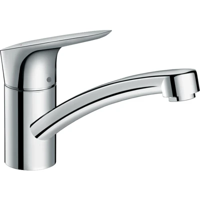Imagen de hansgrohe Logis M31 grifo de cocina, ahorro energía et agua (CoolStart/EcoSmart), 1 tipo chorro, mezclador monomando cocina 160 mm, fregadero con caño giratorio, cromo, 71837000