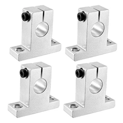 Imagen de 4 guías de sujeción SK12 aluminio lineal para carril movimiento eje 12 mm diámetro