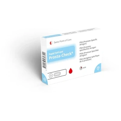 Imagen de Swiss Point Of Care Prosta Check prueba rápida para comprobar la función de próstata mediante detección PSA (antígeno prostático específico), autotest uso doméstico