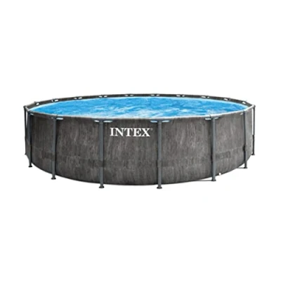Imagen de Intex 26742NP Piscina Desmontable, 457x122 cm, con depuradora Cartucho, 3.785 litros/Hora, Filtro Cartucho Tipo A, Greywood Prism Frame, 16.805 litros, para 6 Personas