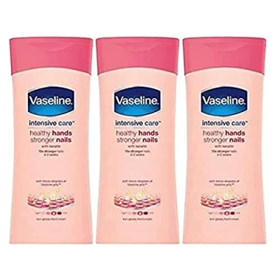 Imagen de Vaseline 3 x Crema de Manos Cuidado Intensivo y Uñas 200 ml