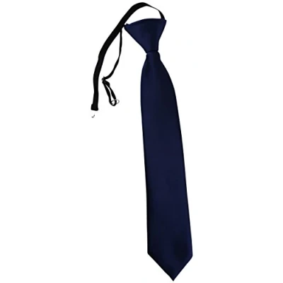 Imagen de TigerTie Los lazos de Seguridad azul oscuro monocromo Pre elástica monocromoda