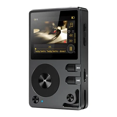 Imagen de H2 HiFi Reproductor MP3 Bluetooth, DSD DAC OTG, de Música Alta Resolución sin Pérdidas, con Tarjeta Memoria 32GB, Admite hasta 256GB