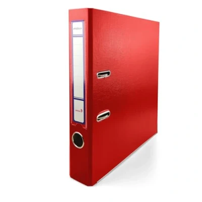 Imagen de Netuno 1x Ekobox Archivadores color rojo 2 anillas 5 cm A4 organizador estrecho de cartón para oficina estanterías carpetas escritorio despacho