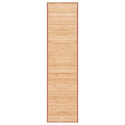 Imagen de vidaXL Alfombra, Estera Rectangular de Suelo, Alfombra Antideslizante Decorativa para Salón, Estilo Rústico, Bambú Marrón 80x300 cm