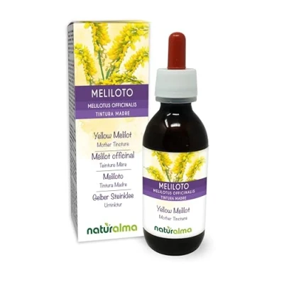 Imagen de Meliloto (Melilotus officinalis) hierba con flores Tintura Madre sin alcohol Naturalma Extracto líquido gotas 120 ml Complemento alimenticio Vegano