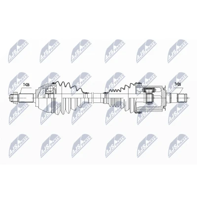 Imagen de NTY NPW BM 143 Árbol de Transmisión Eje delantero, izquierda 635 automática MINI: Countryman, Paceman