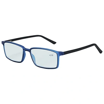 Imagen de ZENOTTIC Gafas de bloqueo luz azul para hombres(1.00, Azul)