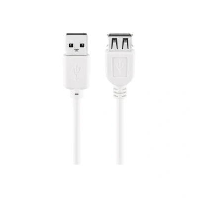 Imagen de Goobay USB 2.0 A M/F 1.8m Cable (1,8 m, A, 2.0, Macho/Hembra, Blanco)
