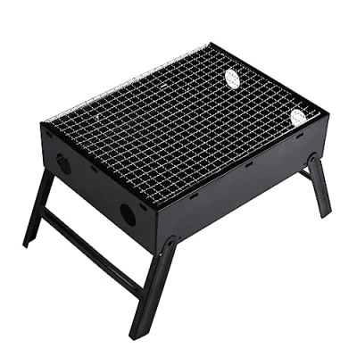 Imagen de Barbacoa de Carbón, Plegable, Sobre Mesa, Portátil, Ligera, para ahumar, con Parrilla, camping, picnic, jardín, playa, fiesta
