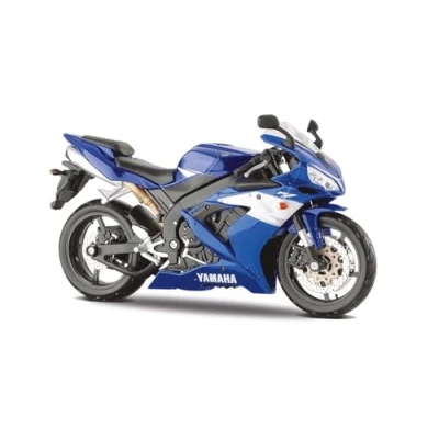 Imagen de Maisto Yamaha YZF R1 Motorbike 1:12 Scale Incredibly Detailed Die Cast Replica Collectible Motorcycle Model Motocicleta Moto, Color Azul, Small (May Cheong M32712)