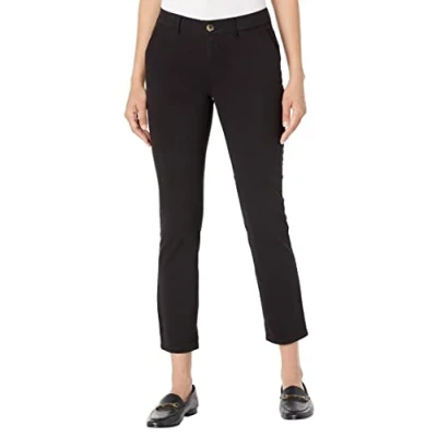 Imagen de Tommy Hilfiger Hampton pantalones chinos para mujer, ligeros con ajuste relajado, Negro , 6 US