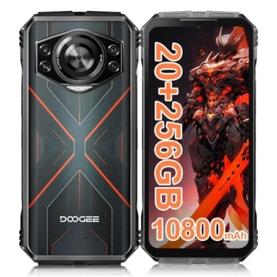 Imagen de DOOGEE S Cyber Móvil Todoterreno (2024) Teléfono Irrompible Android 14, 10800mAh, Resistente 20GB+256GB/ 6.58 FHD, 50MP+16MP Cámara Rugerizado 4G Dual SIM/Huella Dactilar/Face ID/NFC/OTG