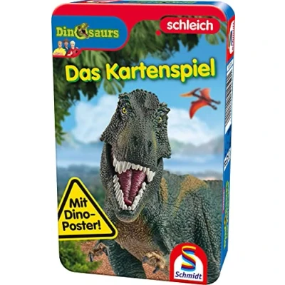 Imagen de Schmidt Spiele 51450 Schleich Dinosaurs, Viaje, Llévame con Juego en la Caja de Metal, Multicolor, Large
