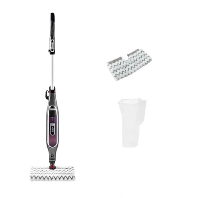 Imagen de Shark Mopa de vapor Klik n&#039; Flip, 350 ml, para suelos duros con control inteligente, Steam Blaster, 2 almohadillas limpieza, vaso llenado, calentamiento en 30 s, gris/burdeos, S6003EU
