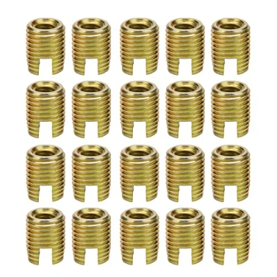 Imagen de Inserto roscado m8 1.25 x m12 1.5 + Akozon Tornillo Inserciones de Rosca Autorroscantes, 20Pcs 302 acero al carbono Reparación accesorios(Inner M10*1.5 Outer M14*1.5)