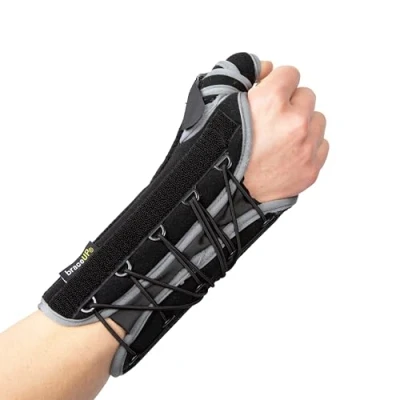 Imagen de BraceUP Férula de Muñeca y Pulgar Envoltura Rápida Muñequera con Soporte para el Espica (Mano Derecha)