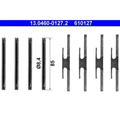 Imagen de ATE 13.0460 0127.2 Kit de accesorios, pastillas frenos OPEL: Kadett E CC, Vectra A Corsa CC