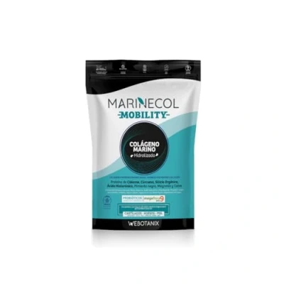 Imagen de WeBotanix Colageno Marino Hidrolizado 275 gr Marinecol Mobility Con Ácido Hialurónico, Magnesio, Vitamina C y Proteína de cáñamo Sin Gluten Lactosa Para articulaciones, huesos músculos.
