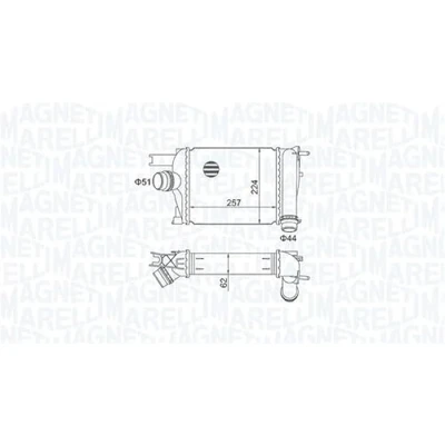 Imagen de MAGNETI MARELLI 351319205170 Intercooler DACIA: Lodgy, SANDERO 2, Duster SUV, RENAULT: Clio 4, Captur