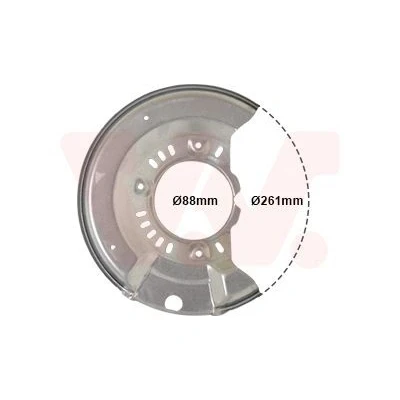 Imagen de VAN WEZEL 5430371 Chapa Protectora de Disco Freno Eje delantero, izquierda TOYOTA: Yaris I Hatchback