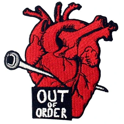 Imagen de Parche termoadhesivo para la ropa, diseño de Mi corazon esta fuera orden
