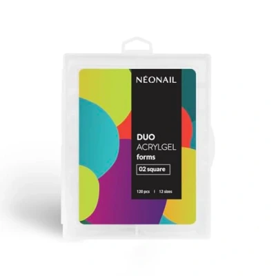 Imagen de NEONAIL Duo Acrylgel Forms Moldes Uñas Postizas Formas de Dobles Dual Form Manicura Extensión 02 square