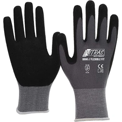 Imagen de Nitras 8800 Flexible Fit Guantes de jardinería (3 pares), Naranja, 8/L