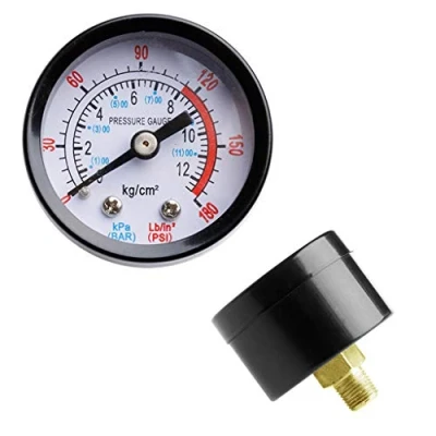 Imagen de GUMEI Manómetro de presión Fluido hidráulico neumático para compresor Aire 0 12Bar 180PSI Nuevo