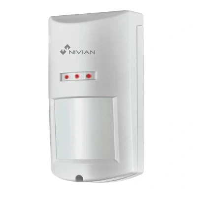 Imagen de Nivian Detector de Movimiento inalámbrico Compatible con Alarma Apto para ExteriorInmune a Mascotas hasta 20Kg Detección 12m/100º Tamper Anti sabotaje Fácil instalación sin Cables