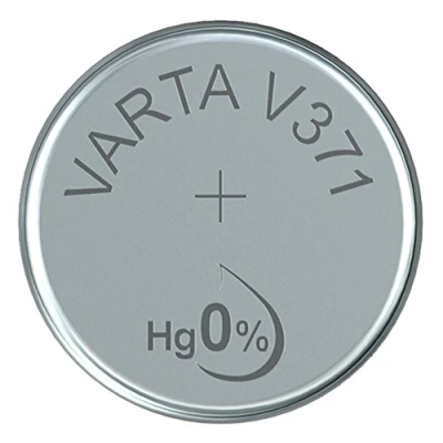 Imagen de VARTA Lote de 2 Pilas óxido Plata para Relojes, V371 (SR69) SR920SW 1,55 voltios