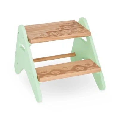 Imagen de B. spaces Taburete para Niños de madera dormitorio, baño, cocina Muebles pequeños, 2 años + Peek A Boost Menta