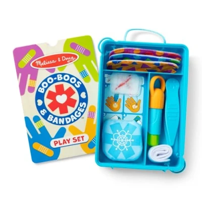 Imagen de Melissa &amp; Doug Juego de imitación Reutilizable Primeros Auxilios, pequeñas heridas y tiritas, para Edades a Partir 3 años