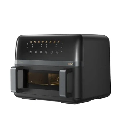 Imagen de Mova FD20 Pro Freidora de Aire AeroChef, Doble Zona Cocción 9 L, Dorado Rápido con 2700 W, Intervalo Calentamiento 40 230 C, Circulación Térmica, 7 Ajustes Preestablecidos