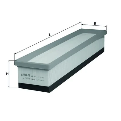 Imagen de MAHLE ORIGINAL LX 3144 Filtro de aire 65,3 85 379,6 Cartucho filtrante DACIA: Duster SUV, Sandero I, RENAULT: Duster, Thalia 1